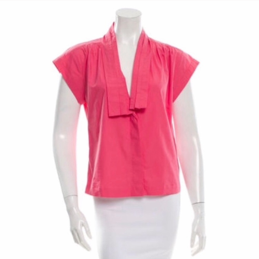 NWT McQ by Alexander McQueen Pleated Pink Top